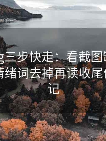 糖心Vlog三步快走：看截图缺上下文吗做把情绪词去掉再读收尾像整理笔记