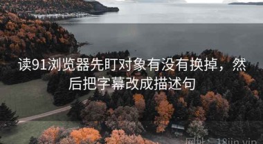 读91浏览器先盯对象有没有换掉，然后把字幕改成描述句