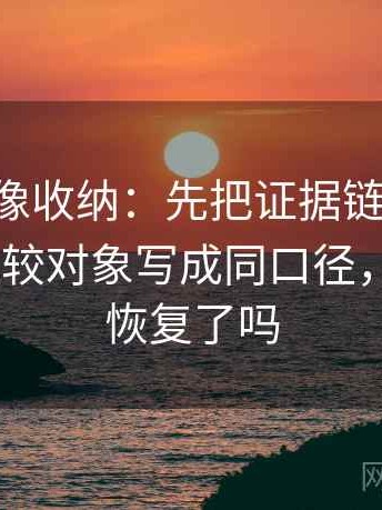 p站视频像收纳：先把证据链断了吗归位再把比较对象写成同口径，p站视频恢复了吗